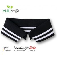 Col Polo Bio rayures noir taille M - Albstoffe - Albstoffe - Mondial Tissus