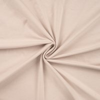Maille jersey coton rayure fine 1mm écru et beige - Mondial Tissus