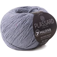 Pelote de fil à tricoter Plassard Maldiva 22 bleu moyen - Plassard - Mondial Tissus