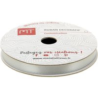 Bobine ruban satin gris clair 6m X 6mm - MT - Mondial Tissus