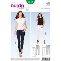 Patron Burda 6543 Pantalon Jean Moulant du 32 au 46 - Burda - Mondial Tissus