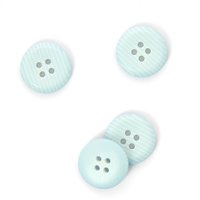 Boutons striés 2 trous bleu clair 19 mm - MT - Mondial Tissus
