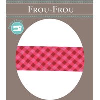 Biais 20mmx2m vichy rouge - Frou Frou - Mondial Tissus