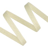 Ruban Sergé Lurex 10 mm écru or - MT - Mondial Tissus