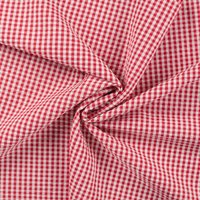 Tissu seersucker imprimé mini vichy rouge - Mondial Tissus