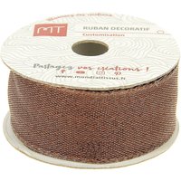 Bobine ruban brillant cuivre 25 mm - MT - Mondial Tissus