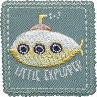 Écusson carré vert foncé sous-marin - Mondial Tissus