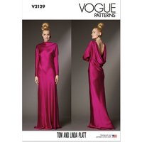 Patron V2129D5 robe trapèze pour femme du 32 au 40 - Vogue - Vogue - Mondial Tissus