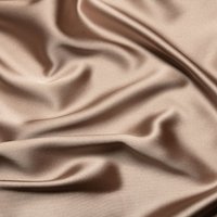 Tissu satin polyester stretch épais uni taupe - Mondial Tissus