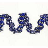 Galon paillette marine 25mm - Mondial Tissus