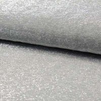 Tissu voile polyester brillant argenté - Mondial Tissus