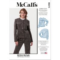 Patron Mc Call's M8474Y5 Veste grandes poches du 46 au 54 - McCall's - Mondial Tissus