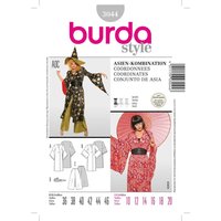 Patron Burda 3044 - déguisement femme combinaison asiatique - Burda - Mondial Tissus