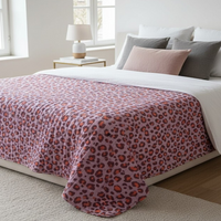 Boutis léopard rose - 135x180cm - A.U Maison - Mondial Tissus