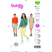 Patron Burda 6109 sweat-shirt et robe-sweat du 34 au 44 - Burda - Mondial Tissus