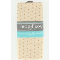 Coupon tissu 100% coton étoile 45x55cm orange - Frou Frou - Mondial Tissus