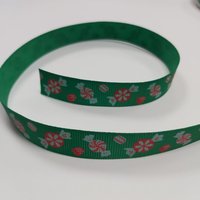 Ruban gros grain bonbon vert 16 mm - Mondial Tissus