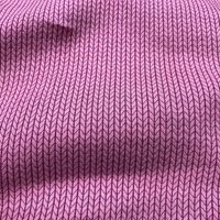 Maille jacquard coton bio stretch zigzag rose pale - Albstoffe - Albstoffe - Mondial Tissus