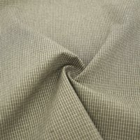 Tissu coton motif pied de poule vert, beige et noir - Origine France - Mondial Tissus