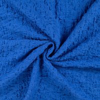 Maille coton texturée unie bleue - Mondial Tissus