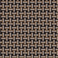 Tissu bengaline viscose super stretch imprimé effet tressage marron - Mondial Tissus