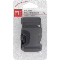 Boucles à ouverture rapide noires en plastique 30 mm - MT - Mondial Tissus