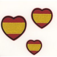 Écussons coeur Espagne lot de 3 - Mondial Tissus