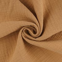 Tissu double gaze coton Gaby sable - MT - Mondial Tissus