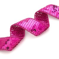 Ruban à sequins carrés - Fuchsia 25 mm MT - MT - Mondial Tissus