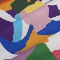 Tissu bachette palmes totem multicolore - MT - Mondial Tissus