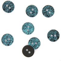 Boutons pailletés turquoise 14mm MT - MT - Mondial Tissus