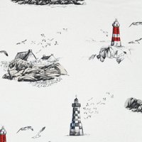 Toile polycoton imprimée phare bleu - Mondial Tissus