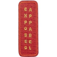 Écusson rectangle panneau style asiatique orange - Mondial Tissus