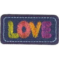 Écusson denim broderie love - Mondial Tissus