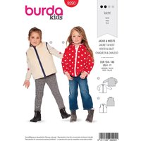 Patron burda 9290 Veste - Gilet enfant avec fermeture à glissière de 4 à 11 ans - Burda - Mondial Tissus