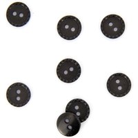Boutons à bords pointillés noir 11 mm - MT - Mondial Tissus