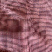 Tissu fil teint petit vichy bois de rose 2mm recyclé - Mondial Tissus