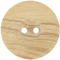 Bouton bois clair plat 25mm 2 trous (4 pièces) - MT - Mondial Tissus