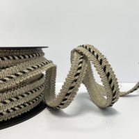 Galon torsadé 14mm noir - Mondial Tissus