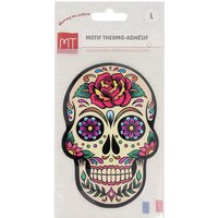 Transfert thermocollant MT tête de mort fleurie - MT - Mondial Tissus