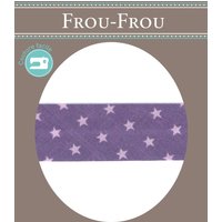 Biais 20mmx2m étoiles violet clair - Frou Frou - Mondial Tissus