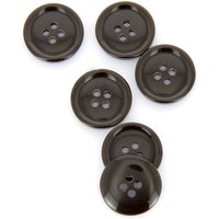 Boutons ronds 4 trous marron 20 mm - MT - Mondial Tissus