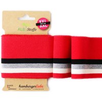 Poignet bord-côte bio cuff me Glam rouge - Albstoffe - Albstoffe - Mondial Tissus