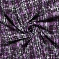 Tissu lainage tweed violet - Mondial Tissus