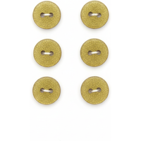 Carte de 6 boutons 2 trous 12 mm or scintillant - Frou Frou - Mondial Tissus