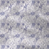 Tissu double gaze multi fleuri bleu - DOMOTEX - Mondial Tissus