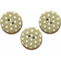 Lot de 3 boutons gris pois blancs 25 mm - Récréatys - Mondial Tissus