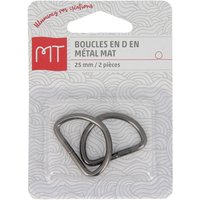 Boucles demi-anneaux en métal 25 mm nickel mat - MT - Mondial Tissus
