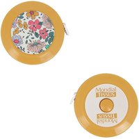 Centimètre enrouleur moutarde floral - MT - Mondial Tissus