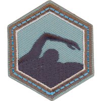 Écusson hexagone natation - Mondial Tissus